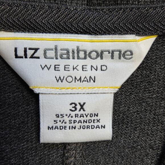 NWT Liz Claiborne Weekend Woman 3X Long Sleeve Open Cardigan Gray - Picture 13 of 16